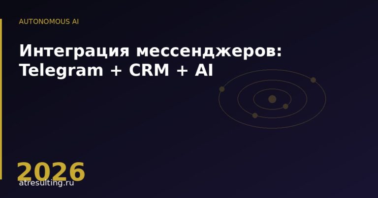 Интеграция мессенджеров: Telegram + CRM + AI — ATresulting